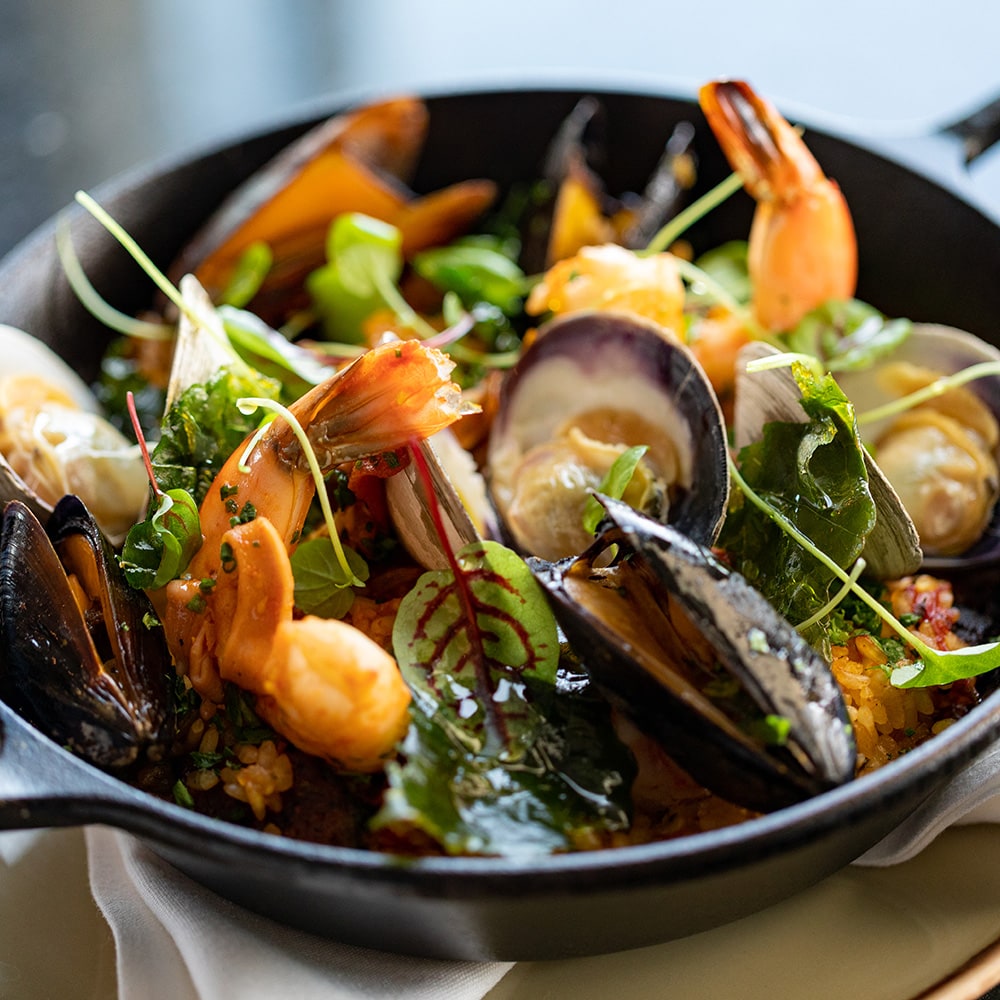 Delicious dish of seafood