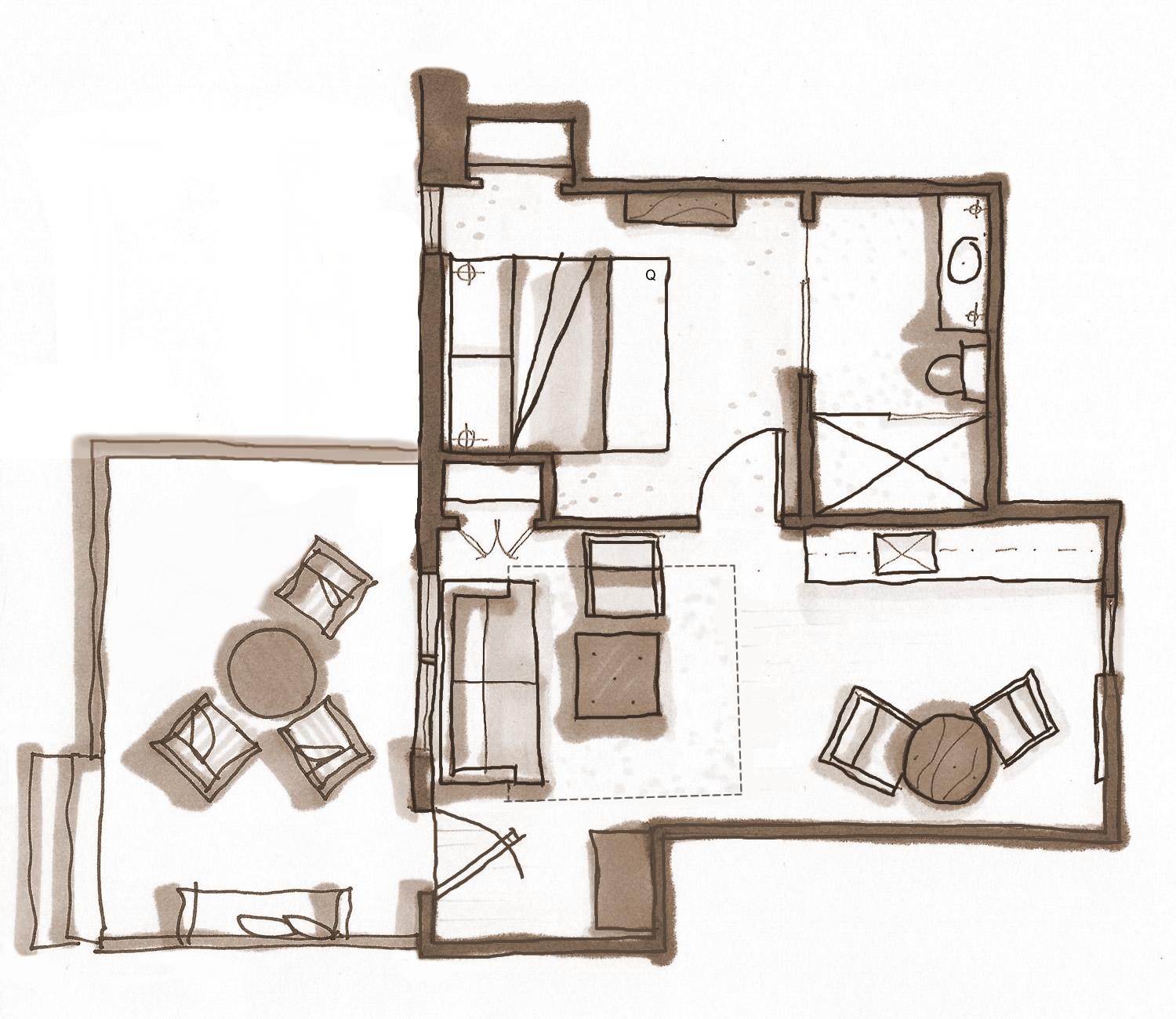 One Bedroom Cottage Floor Plan