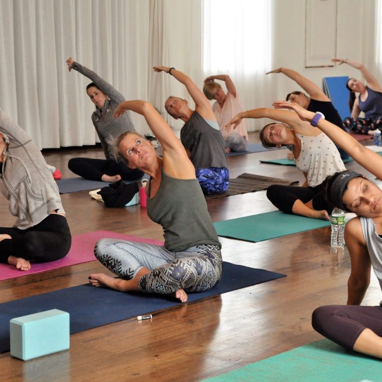 People doing YOGA
