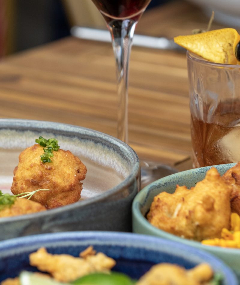 A close up look at some fried food